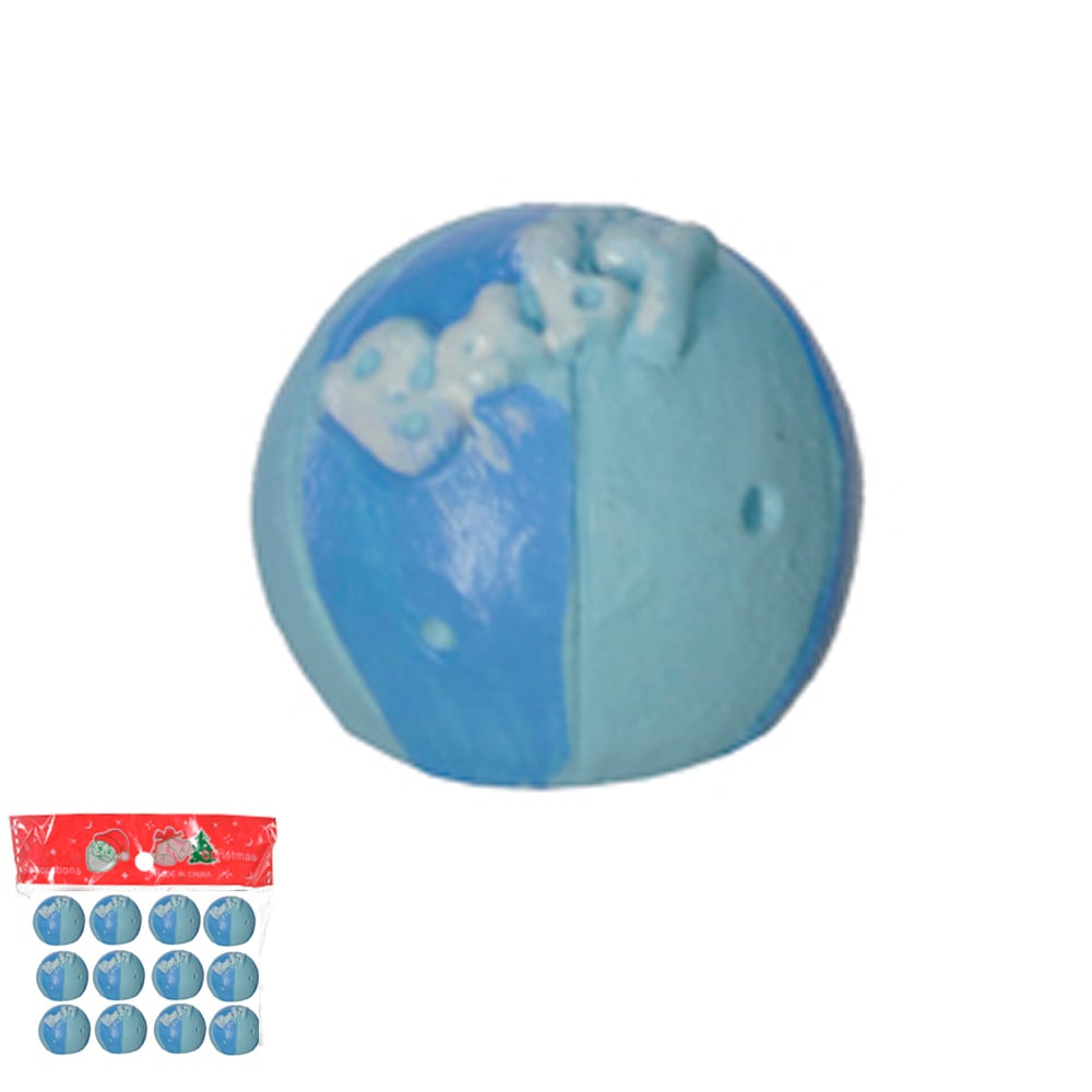 RESINA BEBE BOLA (AZUL) C/12 UNI 2cm