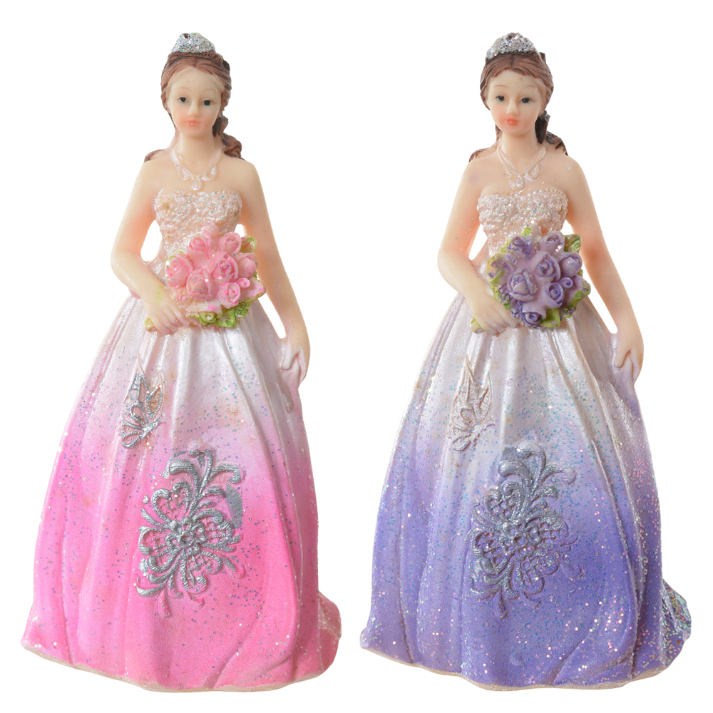 RESINA 15 ANOS (ROSA LILAS) C/4 UNI 11cm