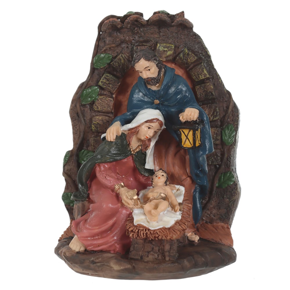 RESINA NATAL SAGRADA FAMILIA (COLORIDO) 11X8cm