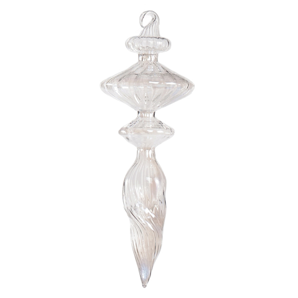 ENFEITE NATAL GOTA VIDRO (TRANSPARENTE) 5,5cm