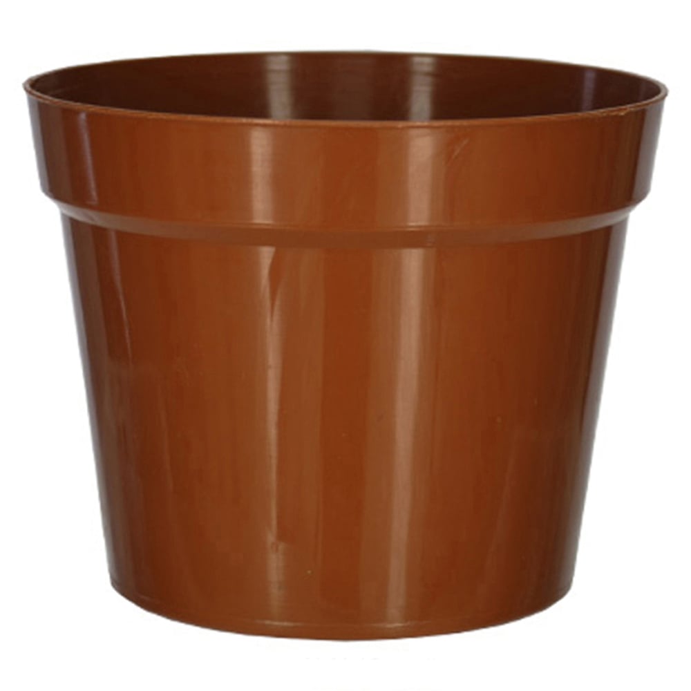 PLASTICO VASO (MARROM T-12) 10X12CM