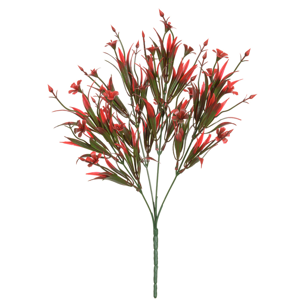 F.FLOR MINI PLASTICO X20 (VERDE VERMELHO) 35cm