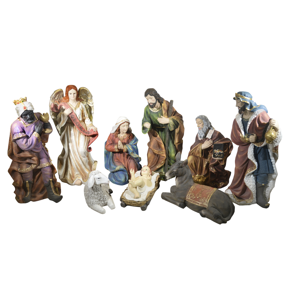 PRESEPIO NATAL C/9 FIGURAS (COLORIDO) 1m