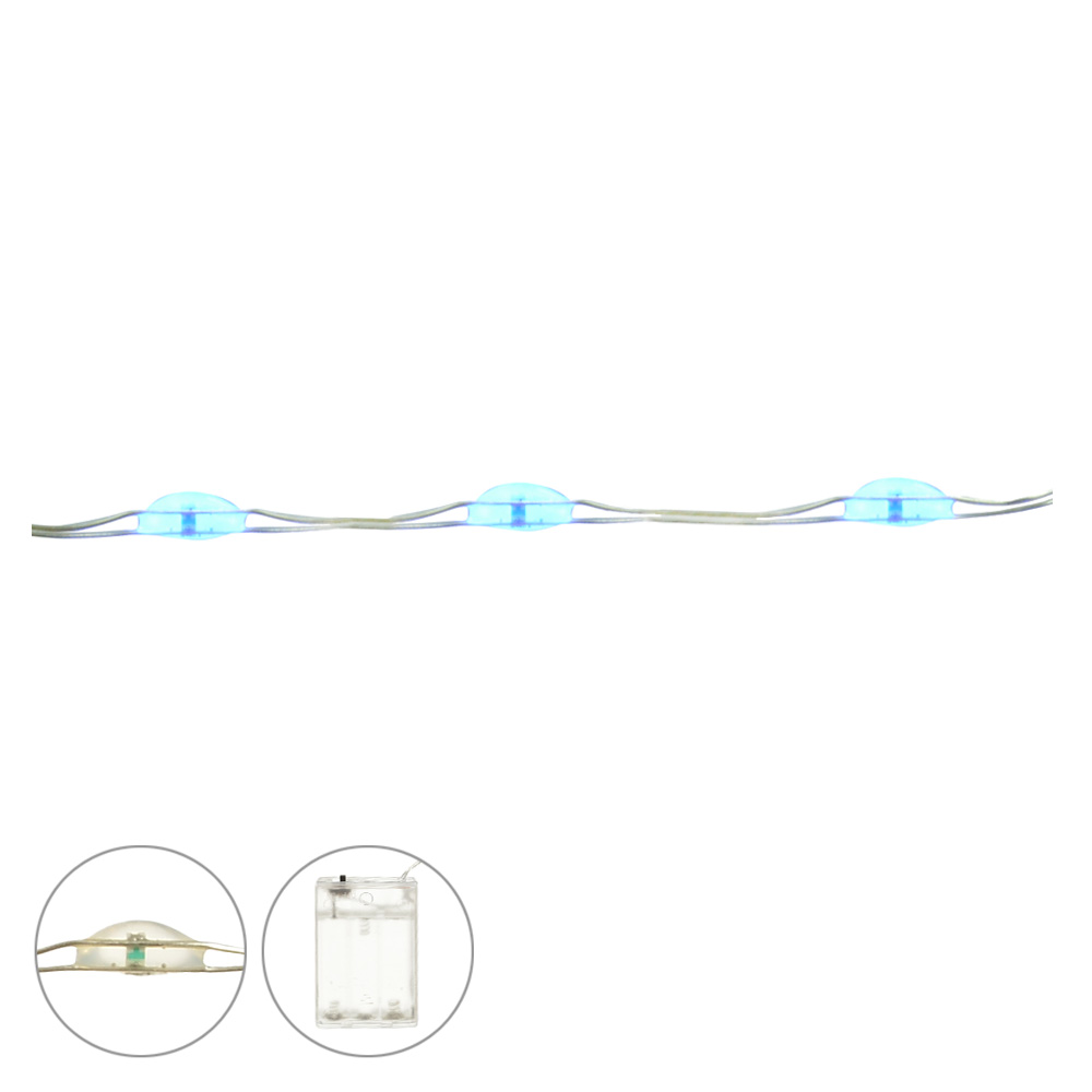 FIO DE FADA 4,5V NAO PISCA 100 LED C/PILHA (AZUL) 10m