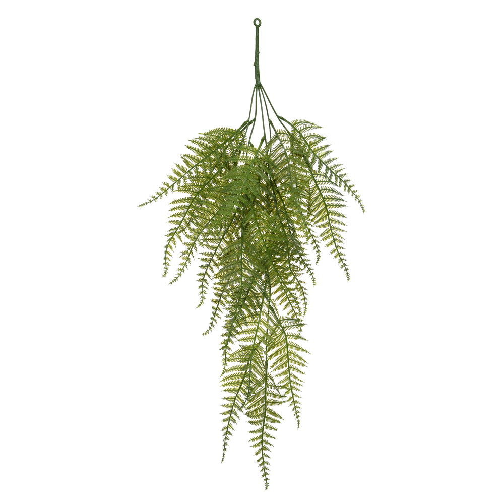 F.SAMAMBAIA PENDURAR C/PRINT PLASTICO X25 (VERDE) 70cm