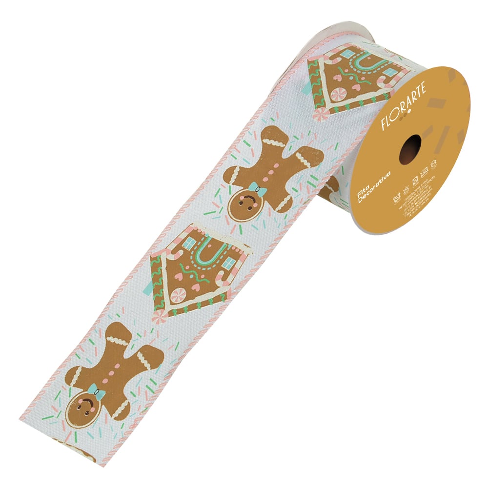 FITA ARAMADA LINHO CANDY C/COSTURA (COLORIDO) 6,3cmX9,14m