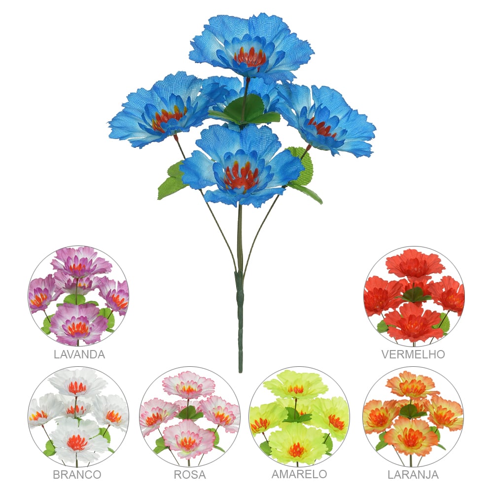 B.PEONIA X5 (CORES SORTIDAS) 31cm