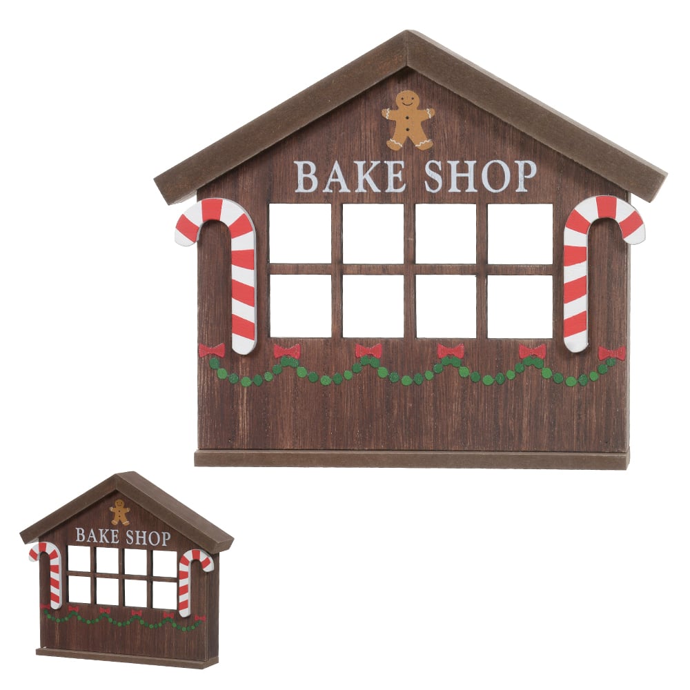 NATAL  PLACA DECOR CONFEITARIA 17,5X20,31X4,06cm (BEGE)
