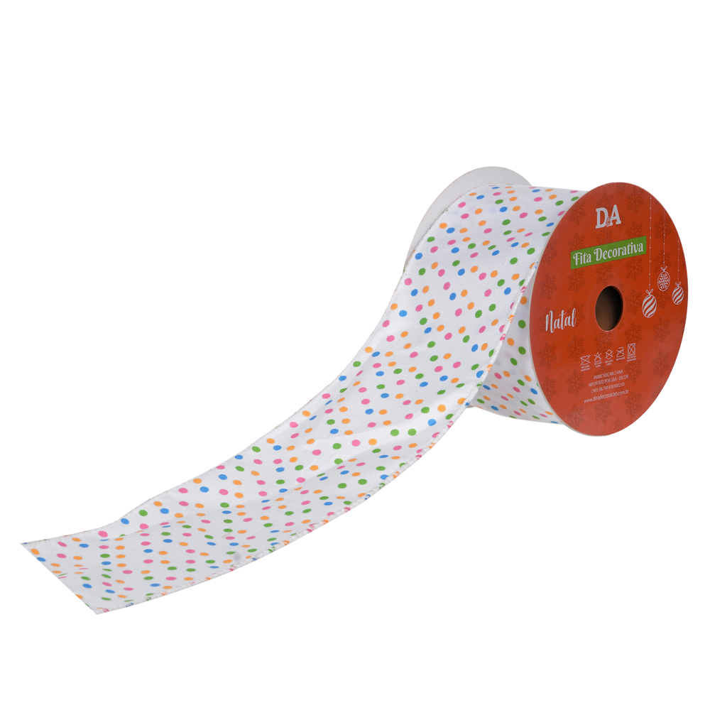 FITA ARAMADA CETIM CANDY C/COSTURA (COLORIDO) 6,3cmX9,14m