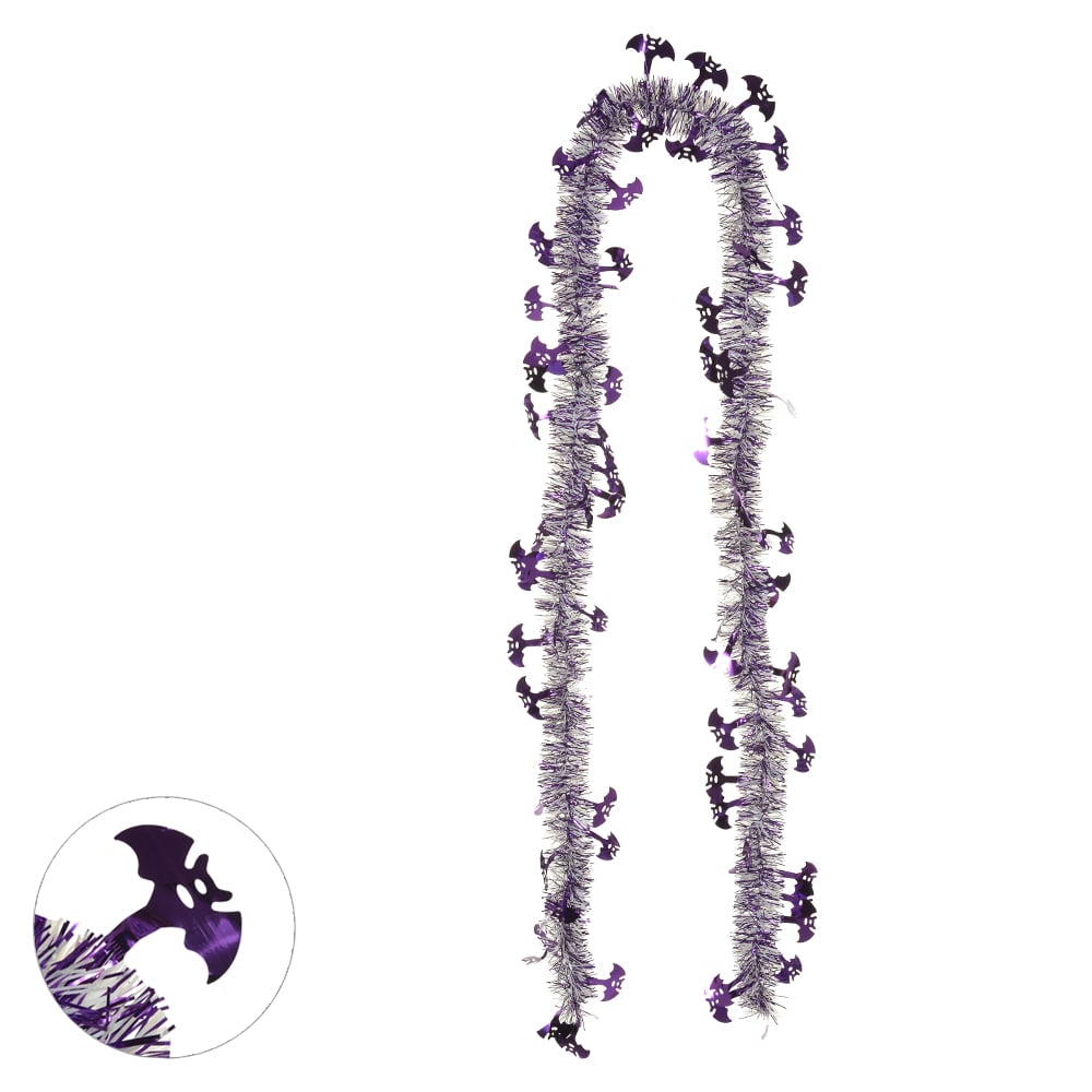FESTAO DECOR MORCEGO C/9 FITAS (ROXO) 2mX11cm