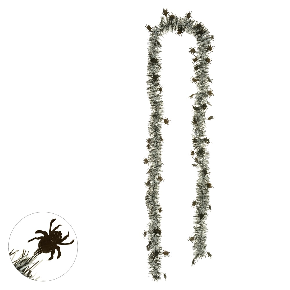 FESTAO DECOR ARANHA C/9 FITAS (PRETO) 2mX11cm