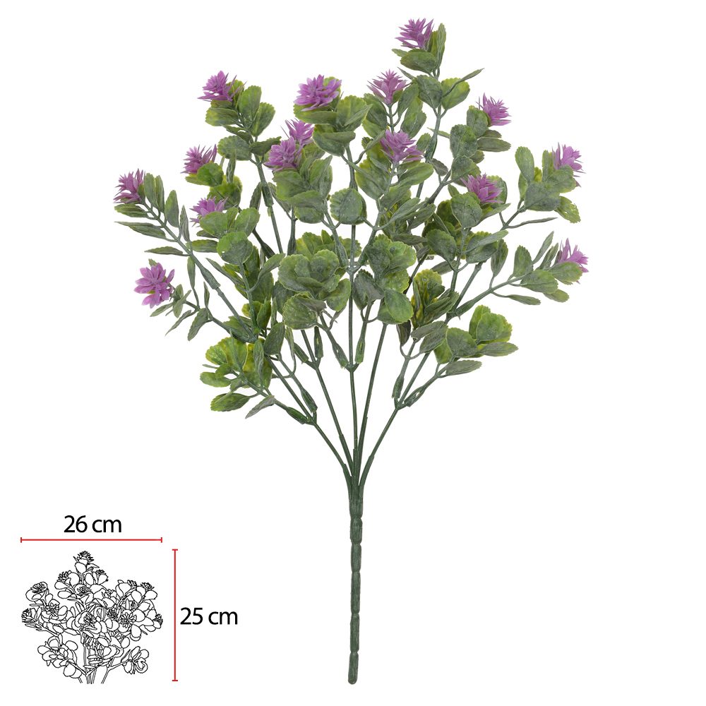 F.FLOR C/POWDER PLASTICO X15 (BEAUTY) 32cm
