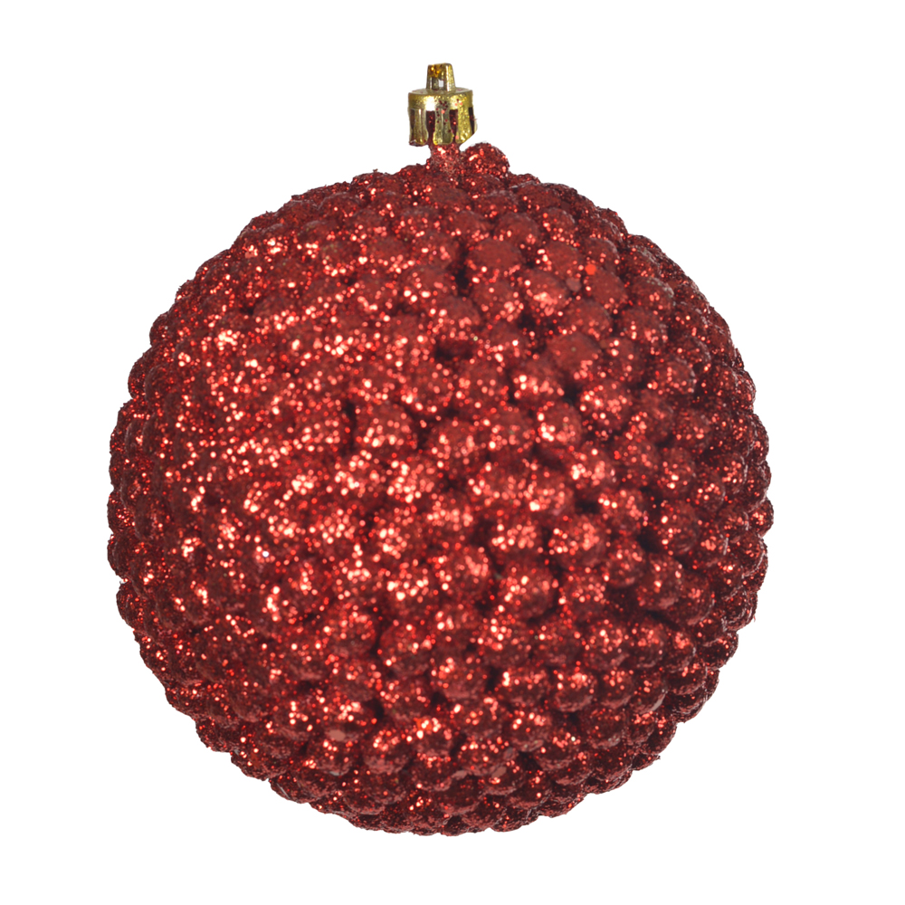 BOLAS DECORADAS NATAL BERRY (VERMELHO) 12D