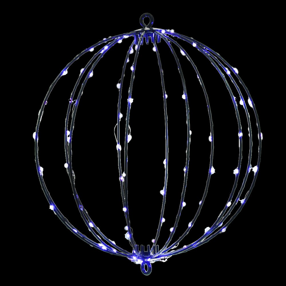 LUZ DECOR BOLA 120 LED STROBO BIVOLT (ROXO) 30cm