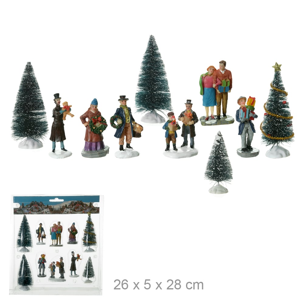 NATAL FIGURAS C/10 UND (COLORIDO) 26X5X28CM