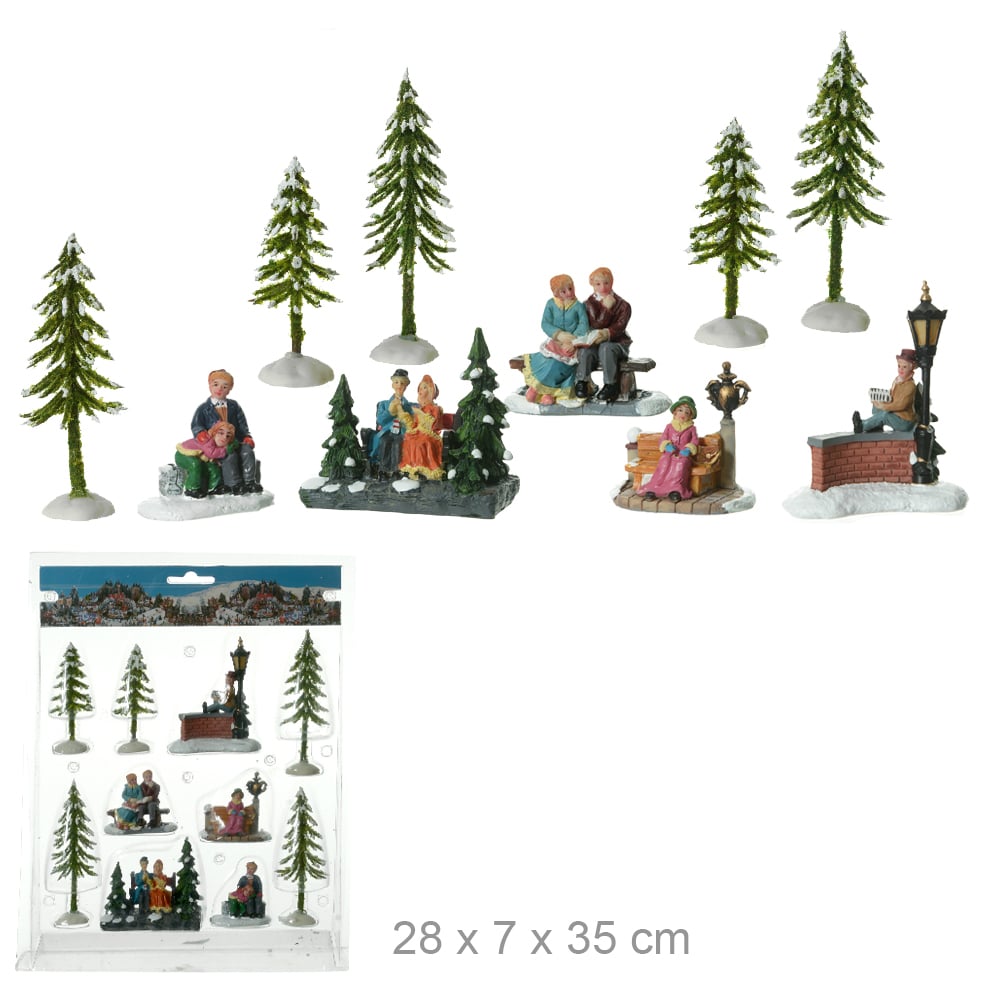 NATAL FIGURAS C/10 UND (COLORIDO) 28X7X35CM