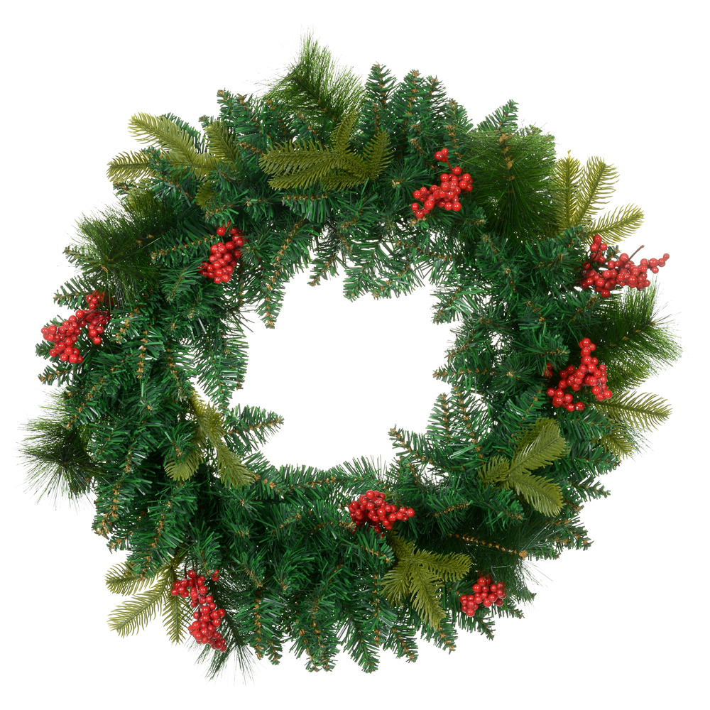 GUIRLANDA NATAL C/ BERRY C/168 TIPS (VERDE) 60cm