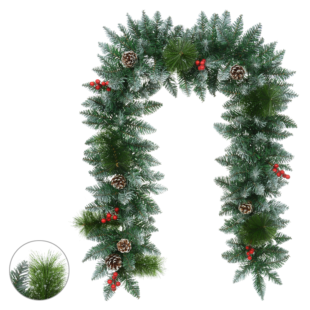 FESTAO NATAL C/ BERRY E PINHA C/200 TIPS (VERDE) 1,8m