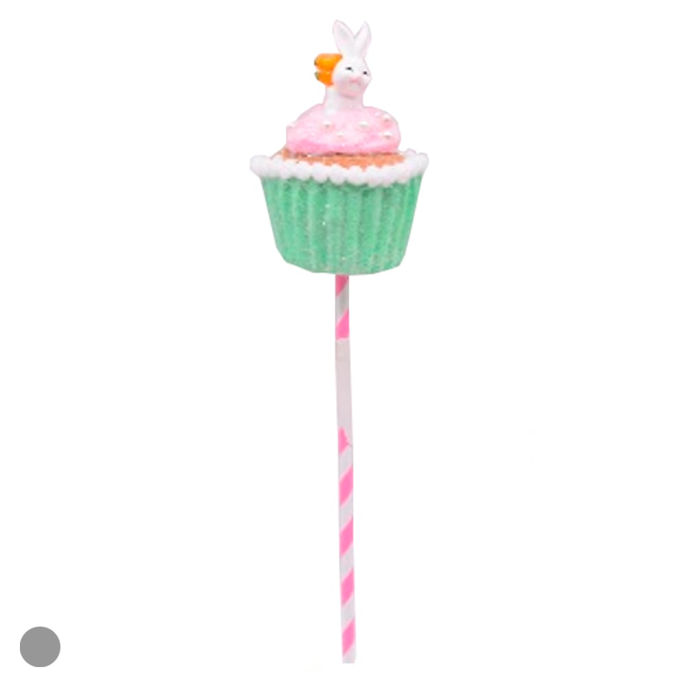 PICK CUPCAKE DECORATIVO (VERDE) 29cm