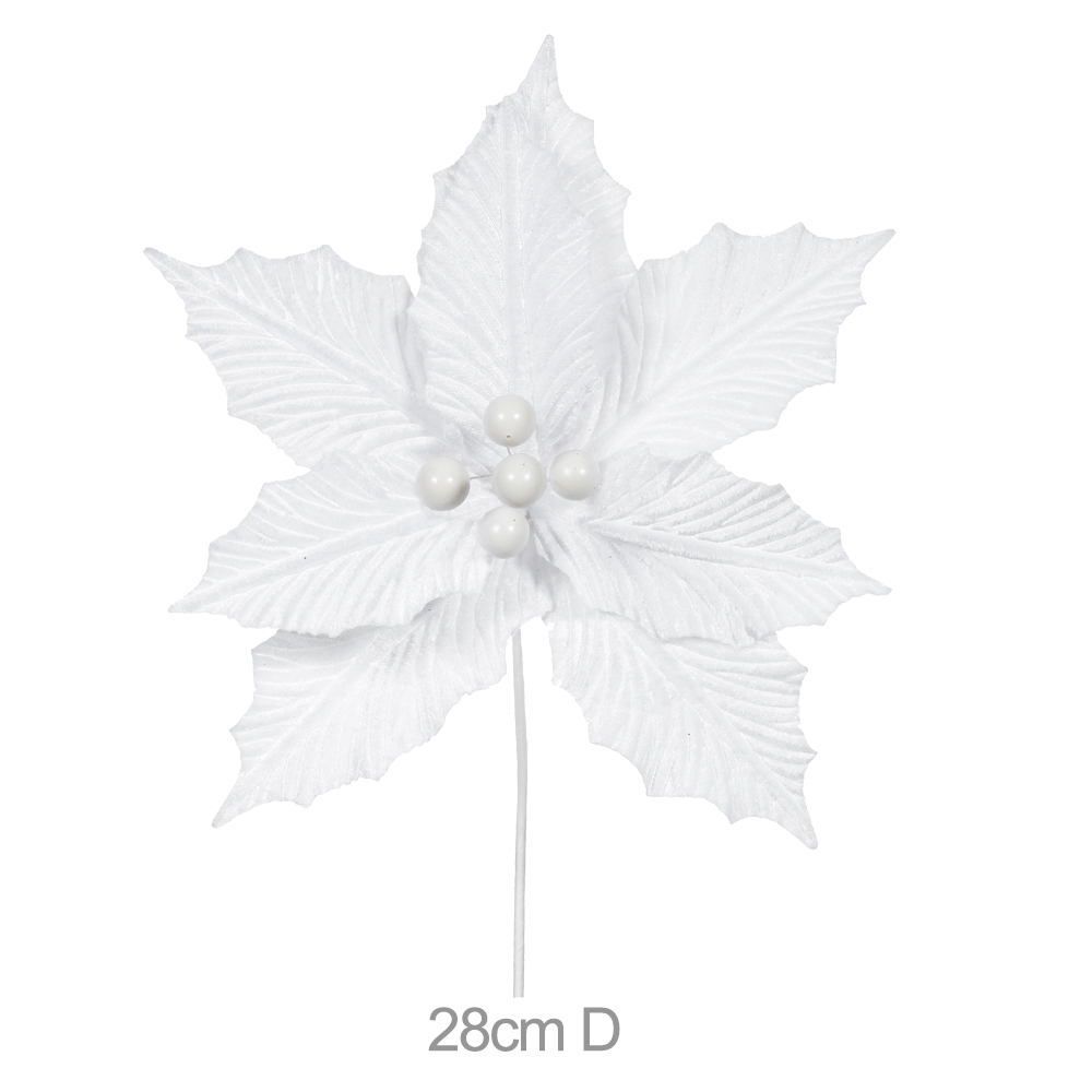 H.BICO PAPAGAIO NATAL AVELUDADO (BRANCO) 26cm