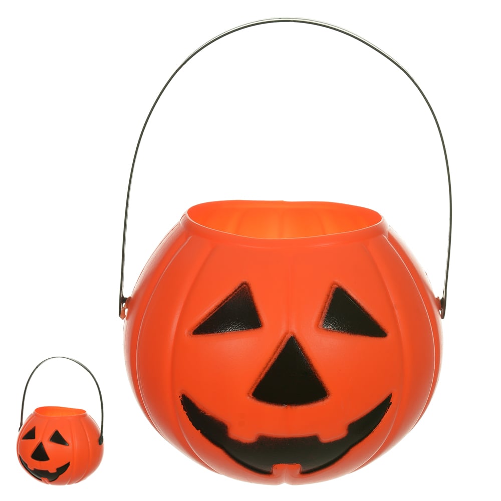 BALDE ABOBORA HALOWEEN (LARANJA) 16cm