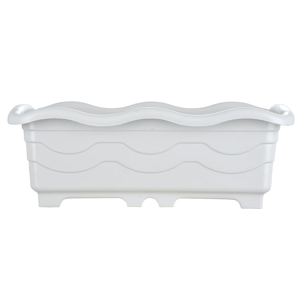 PLASTICO JARDINEIRA MEDIA (BRANCO) 13X37CM