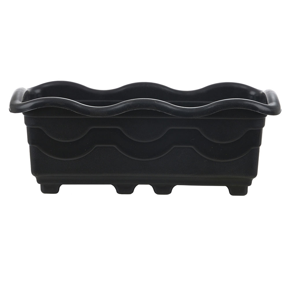 PLASTICO JARDINEIRA MEDIA (PRETO) 13X37CM
