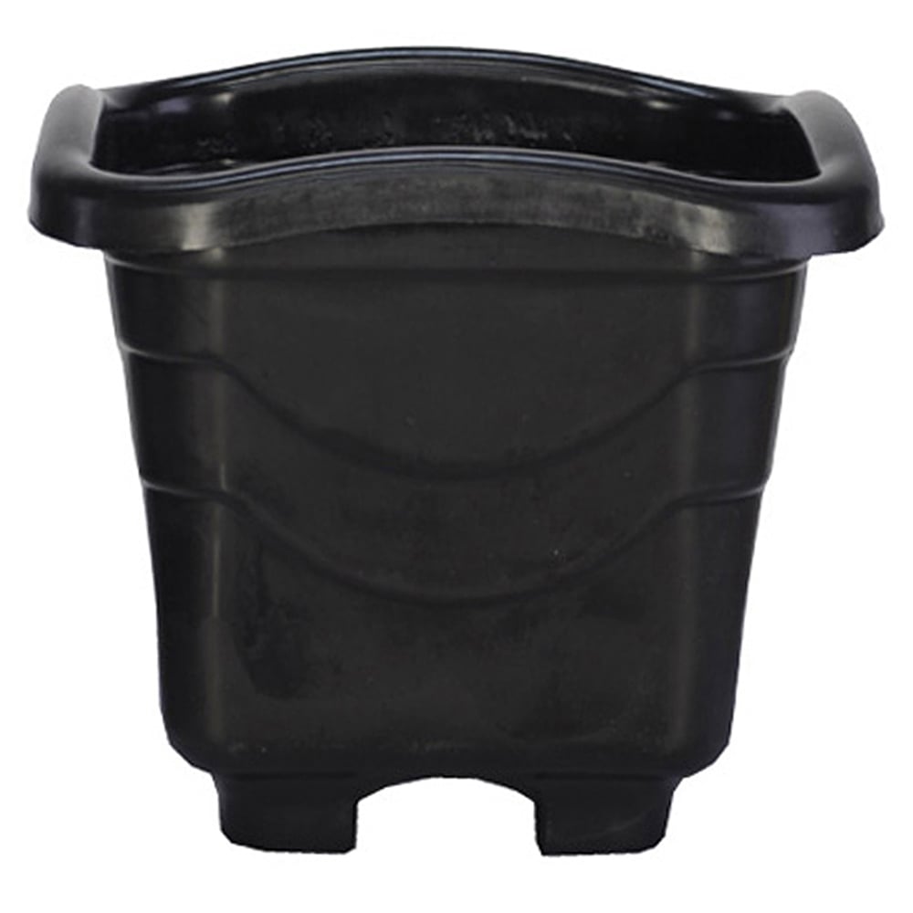 PLASTICO VASO QUADRADO PEQ (PRETO) 17X18,5CM