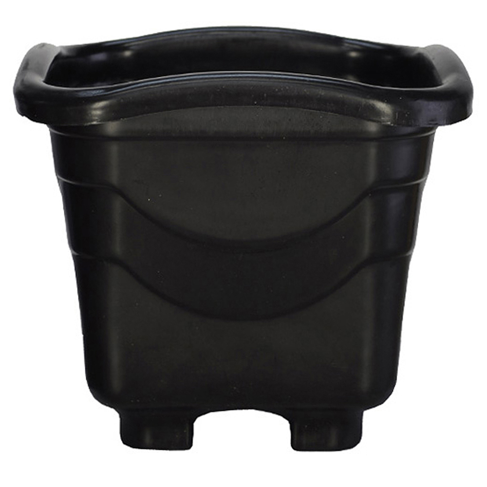 PLASTICO VASO QUADRADO G (PRETO) 28X31CM