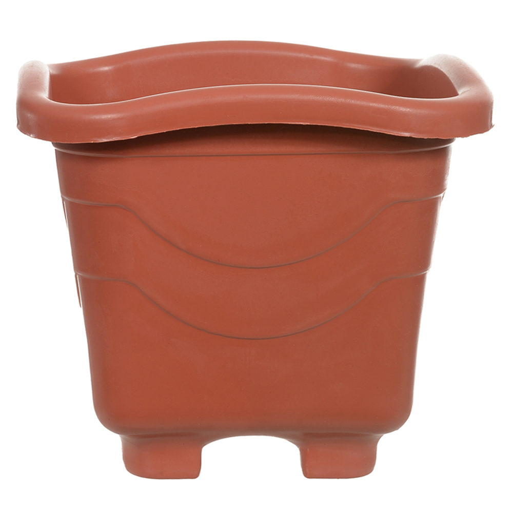 VASO QUADRADO PLASTICO M (TELHA) 28X31CM