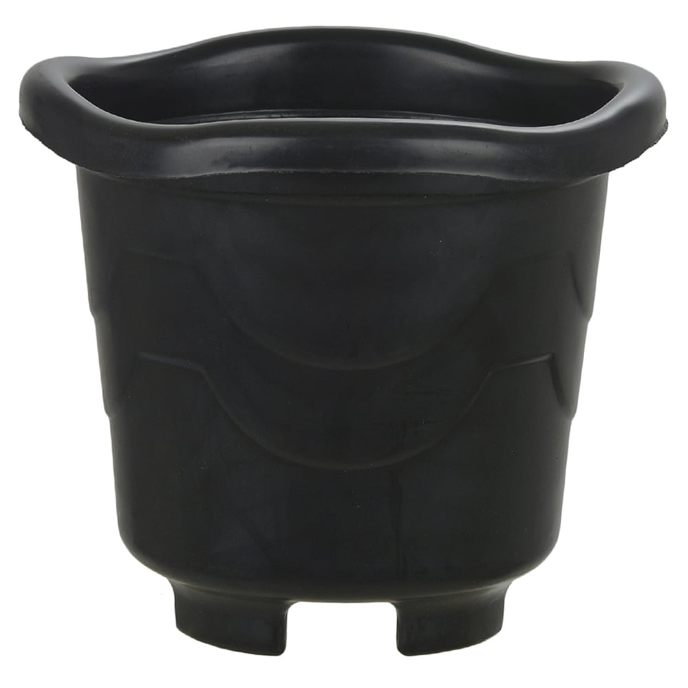PLASTICO VASO REDONDO P (PRETO) 17X18,5CM