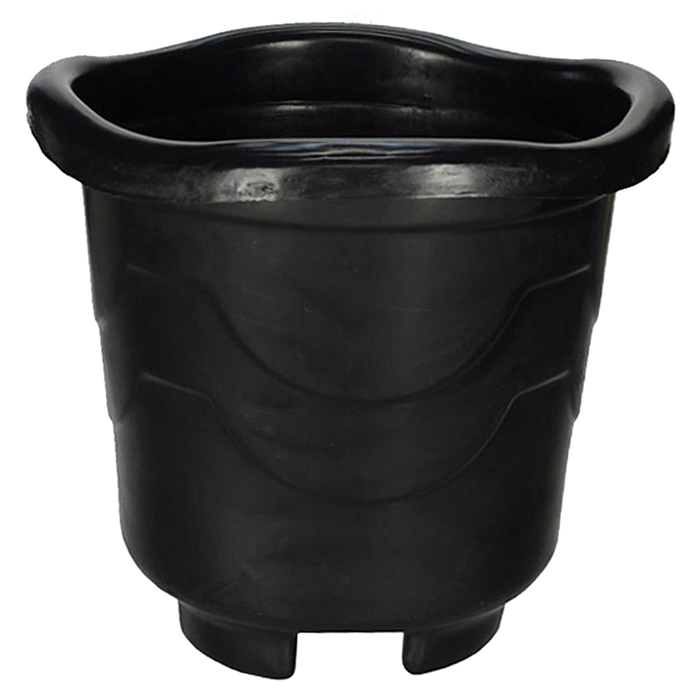 PLASTICO VASO REDONDO MEDIO (PRETO) 22,5X25CM