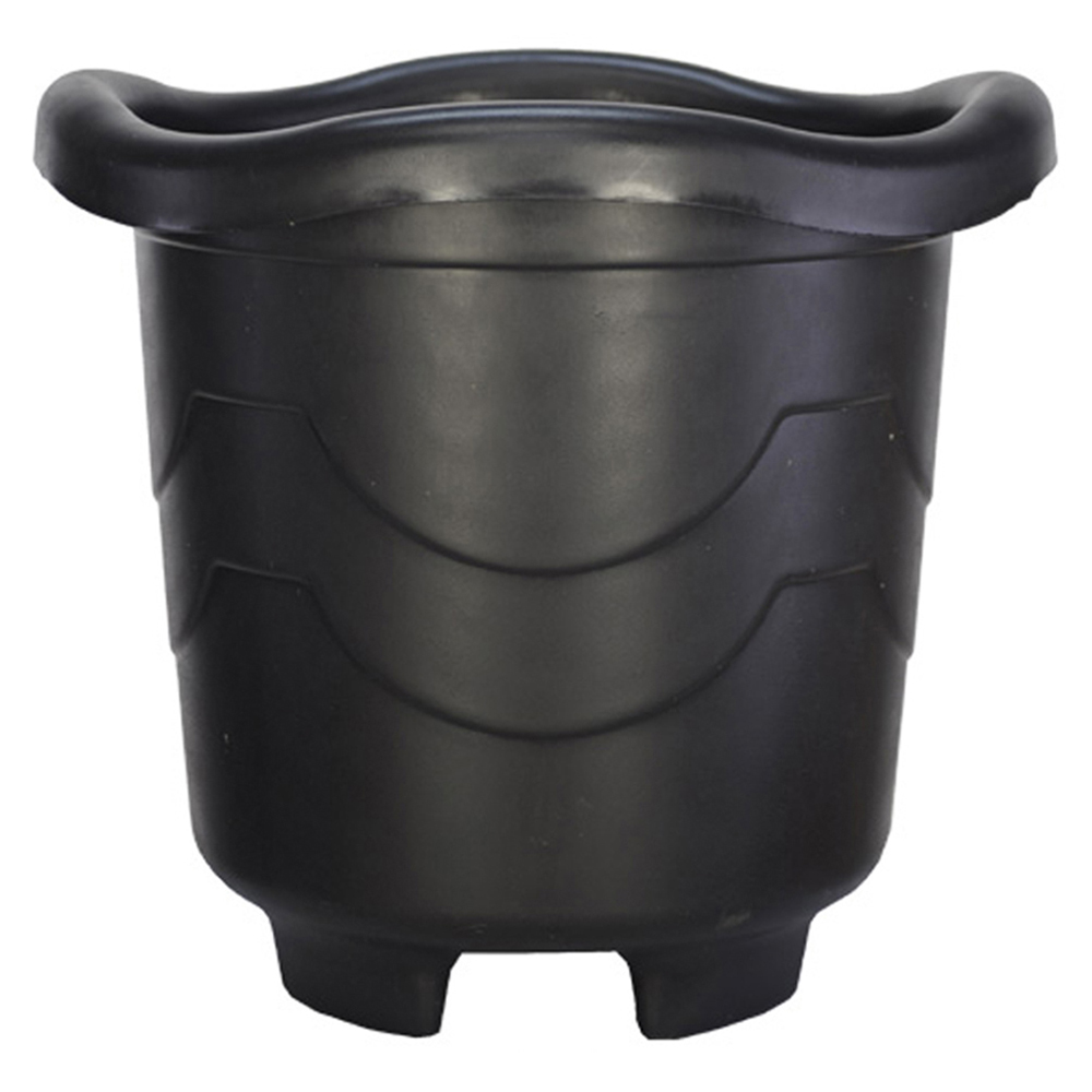 PLASTICO VASO REDONDO G (PRETO) 28X31CM