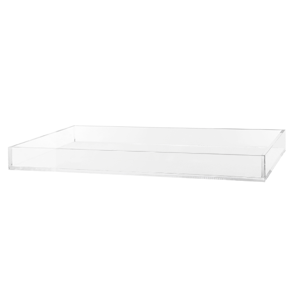 BANDEJA DECORATIVA ACRILICO 8MM (TRANSPARENTE) 5X60X30cm