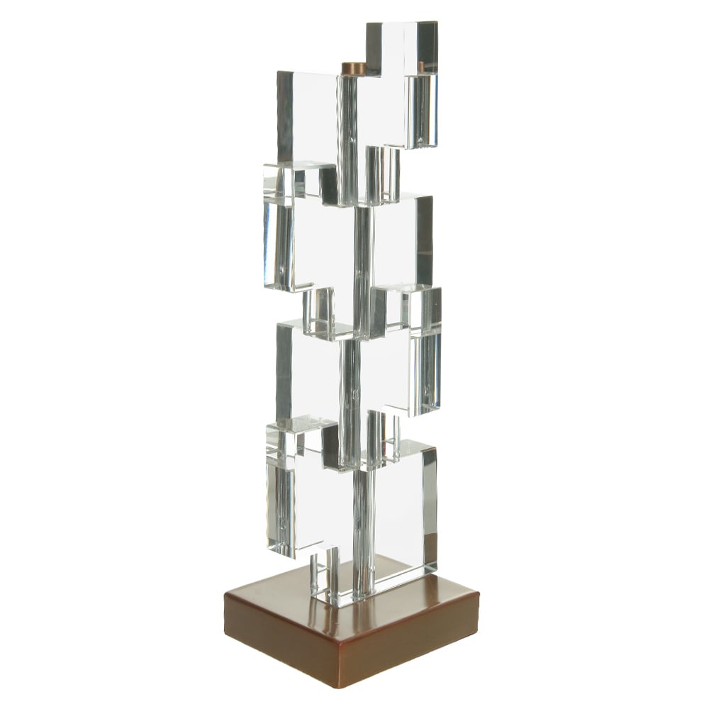 ESCULTURA DECORATIVA METAL (DOURADO) 34X10X10cm