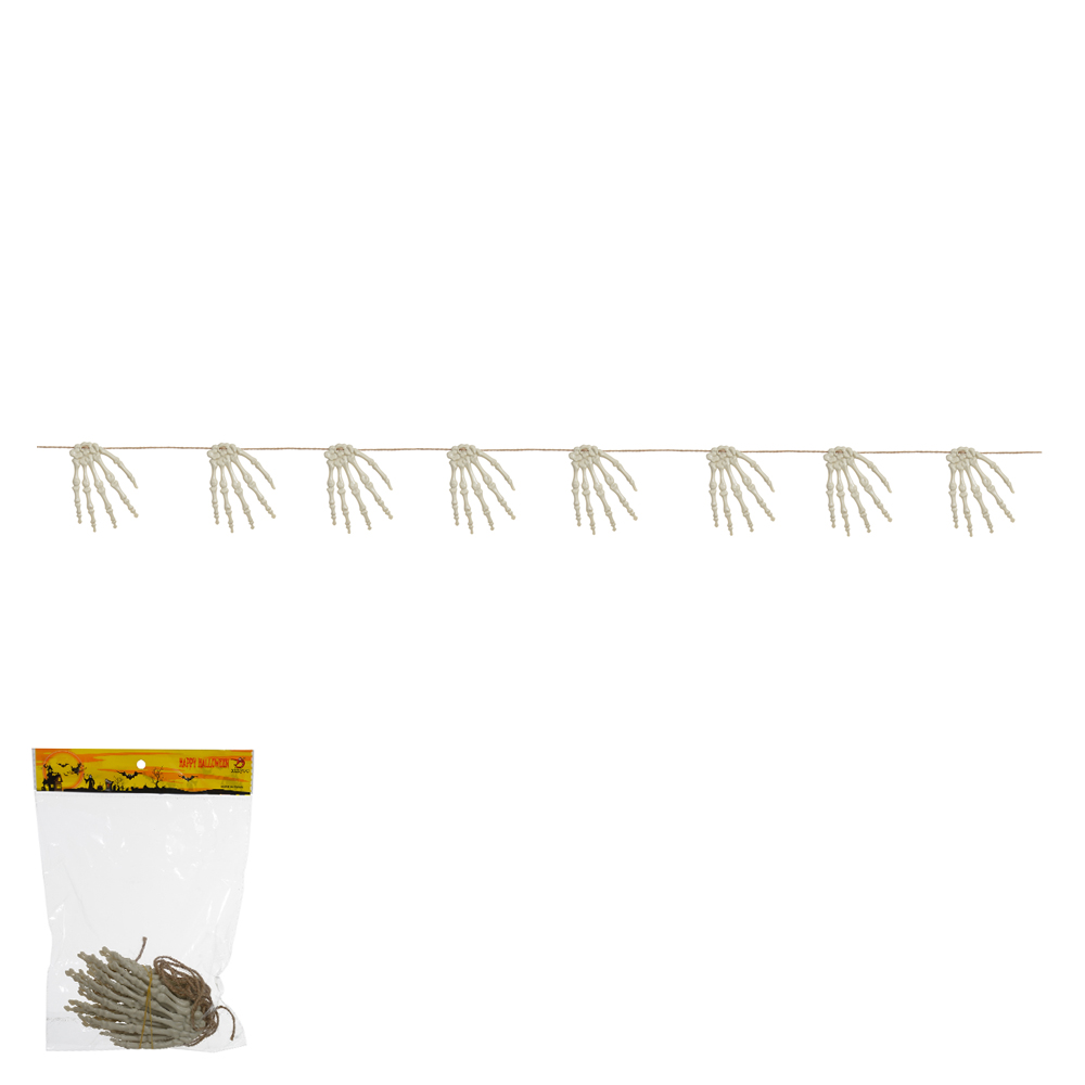 CORDAO  HALLOWEEN MAO 2,4cm (BRANCO)