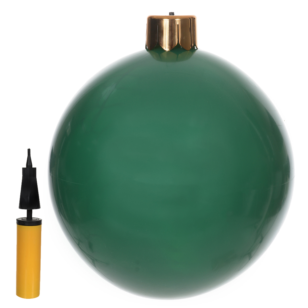BOLA DECORADA NATAL INFLAVEL (VERDE) 65cm