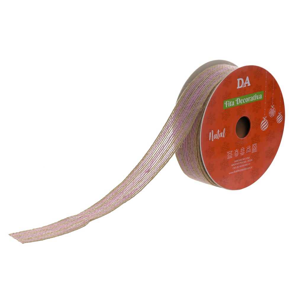 TELA DECORATIVA (BEGE ROSA) 2,5cmX9,14m