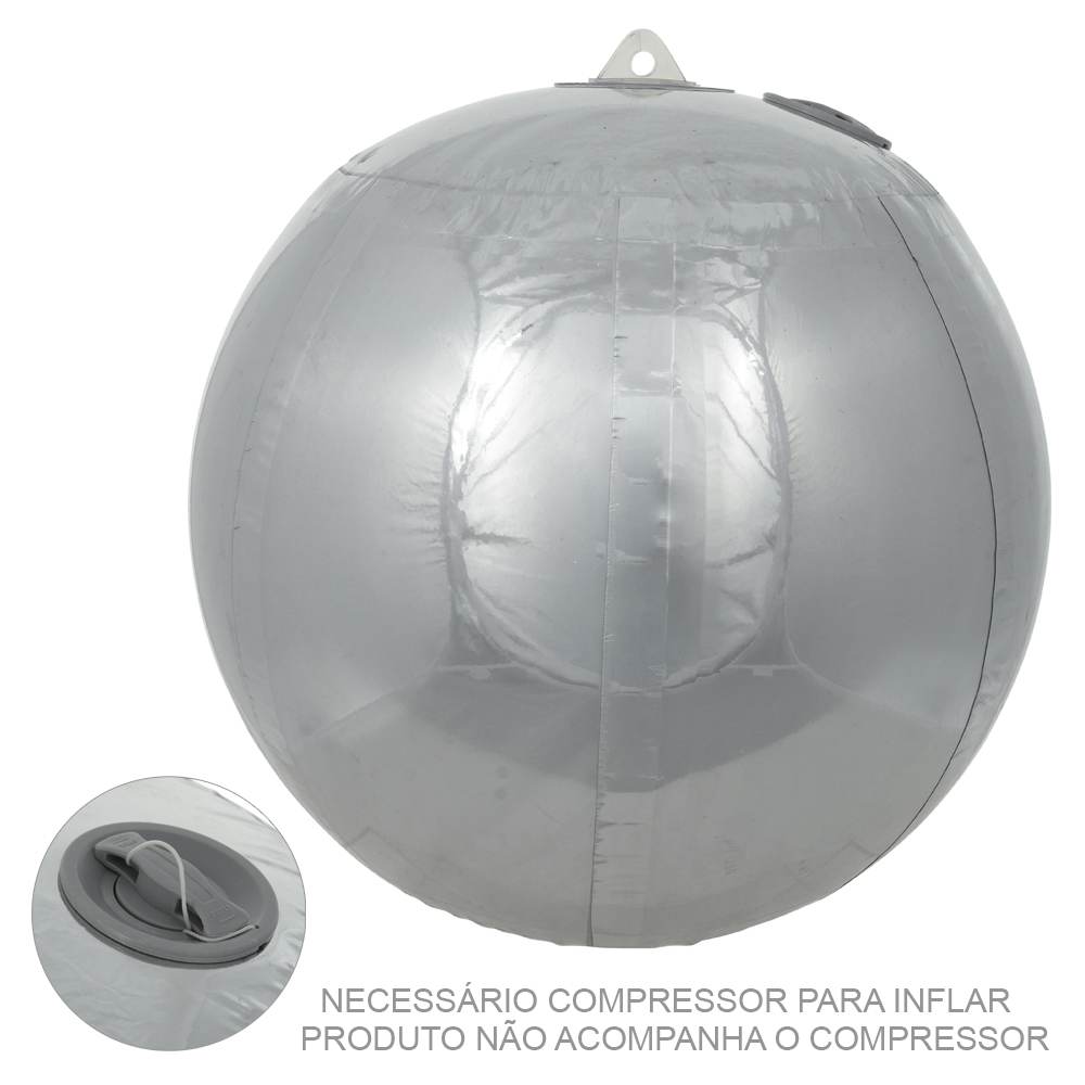 BOLA DECORADA NATAL INFLAVEL (PRATA) 40D