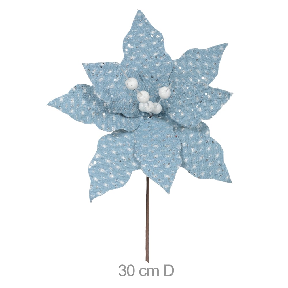 H.BICO PAPAGAIO NATAL JEANS (AZUL CLARO) 30cm