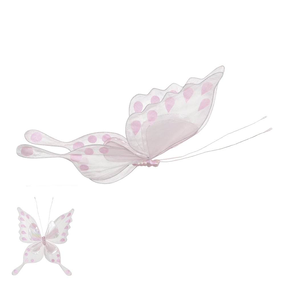 BORBOLETA DECORATIVA PENDURAR (ROSA) 54X76cm