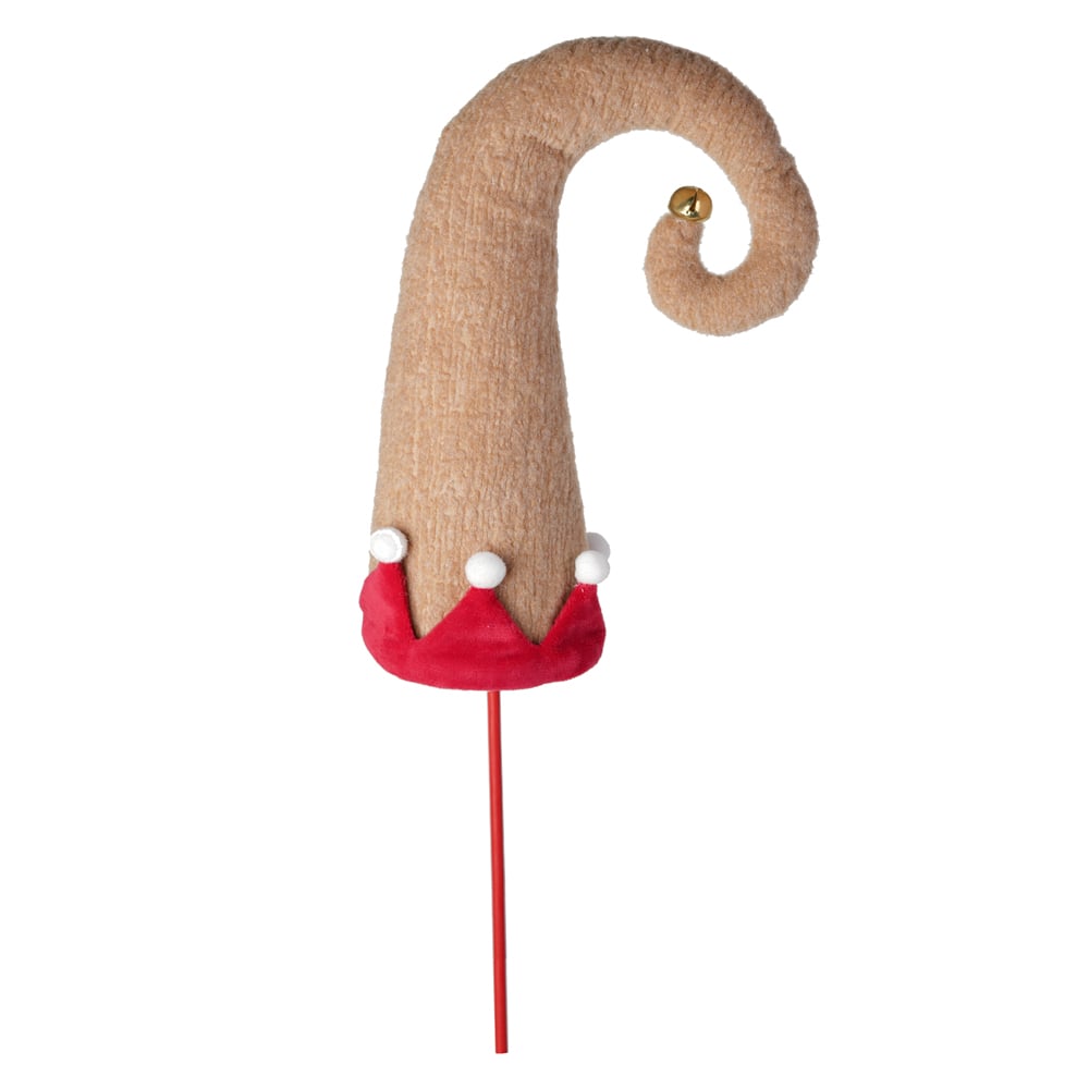 CHAPEU DE ELFO NATAL PICK (BEGE VERMELHO) 55X15cm