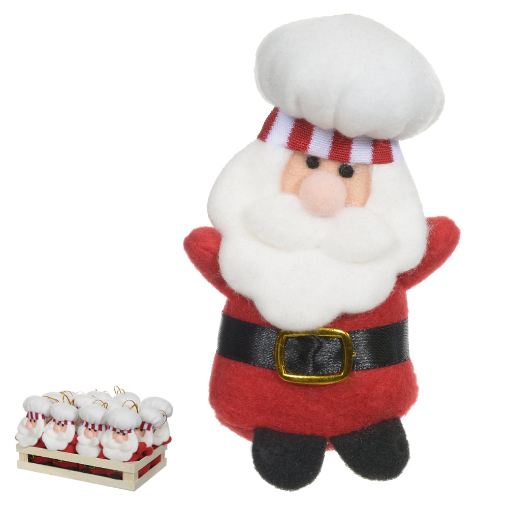 ENFEITE NATAL PAPAI NOEL C/12 UND (VERMELHO BRANCO) 9cm