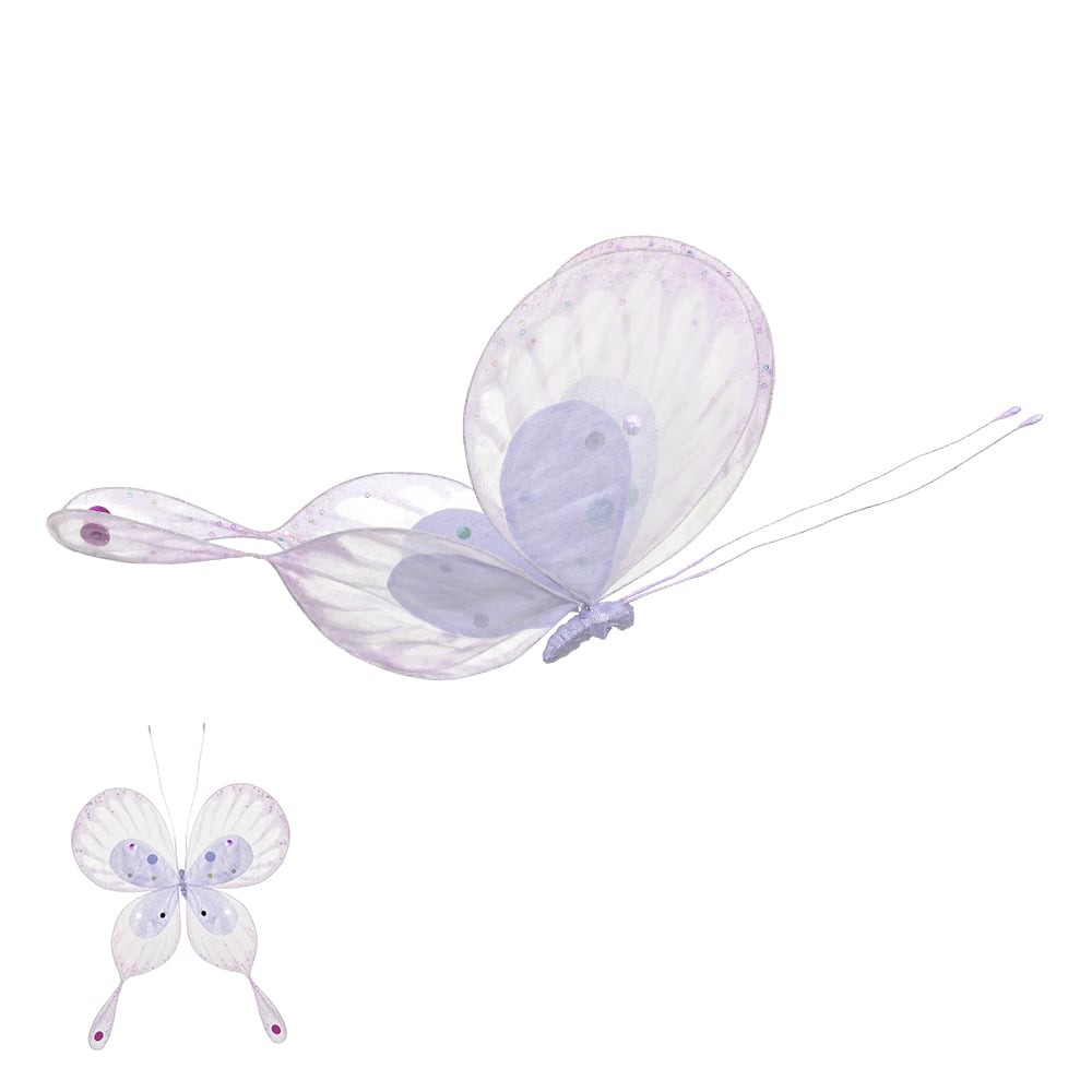 BORBOLETA DECORATIVO PENDURAR (ROSA LILAS) 68X72cm