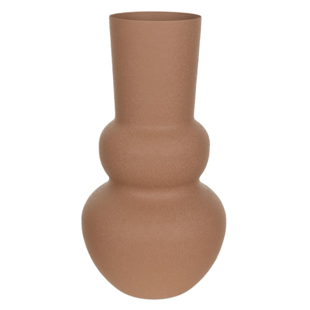 VASO DECORATIVO METAL TEXTURIZADO ORGANICO (MARROM) 30,2cm 16d