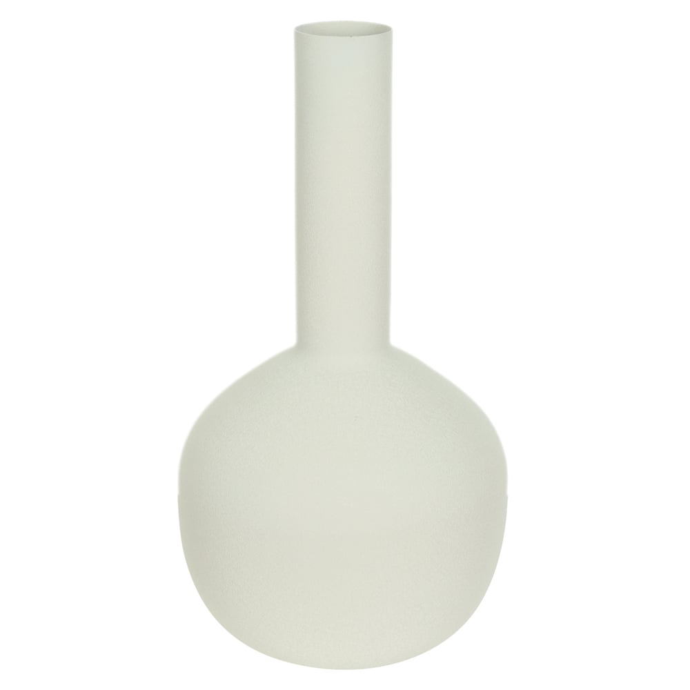 VASO DECORATIVO METAL TEXTURIZADO (OFF WHITE) 26cm 14d