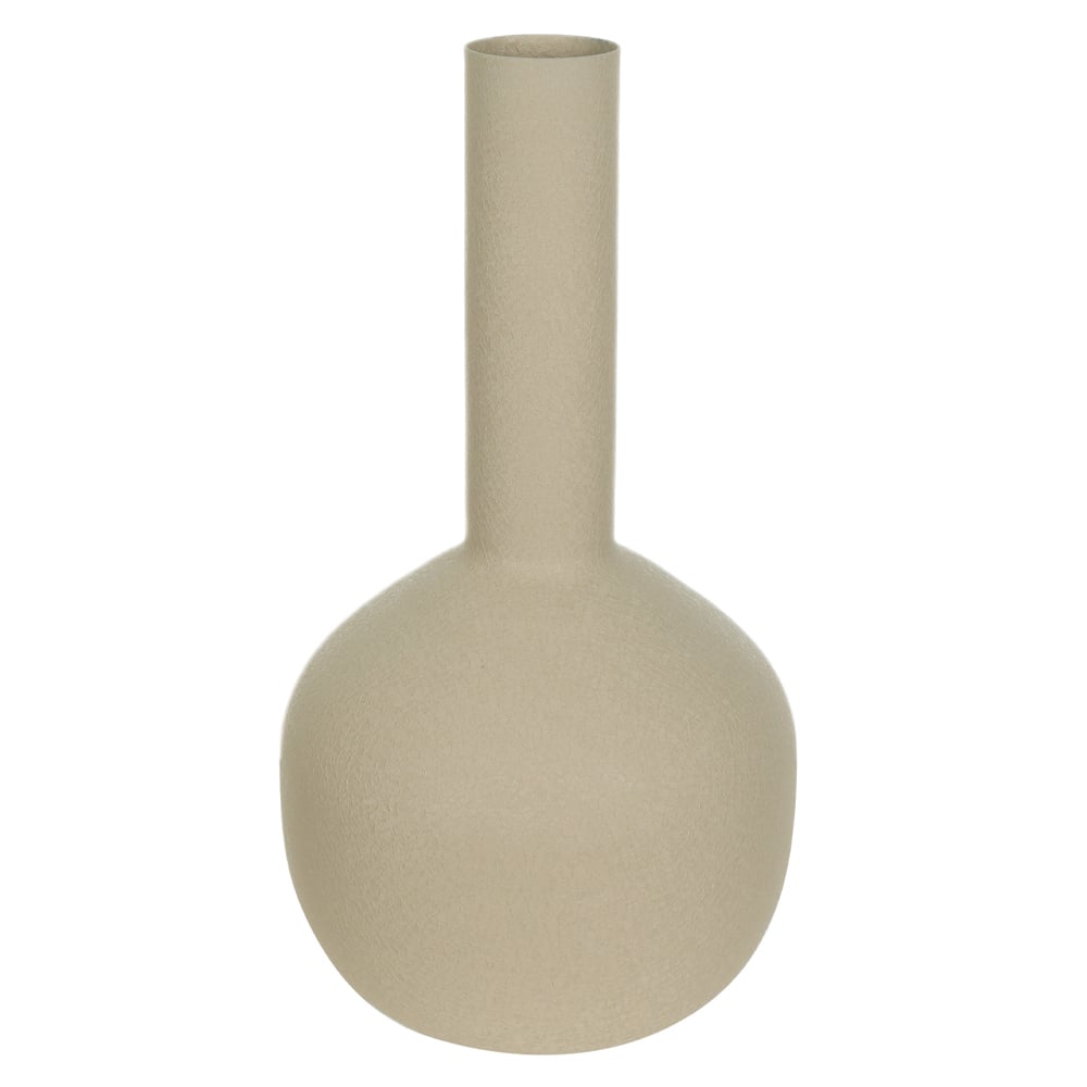 VASO DECORATIVO METAL TEXTURIZADO (BEGE) 26cm 14d