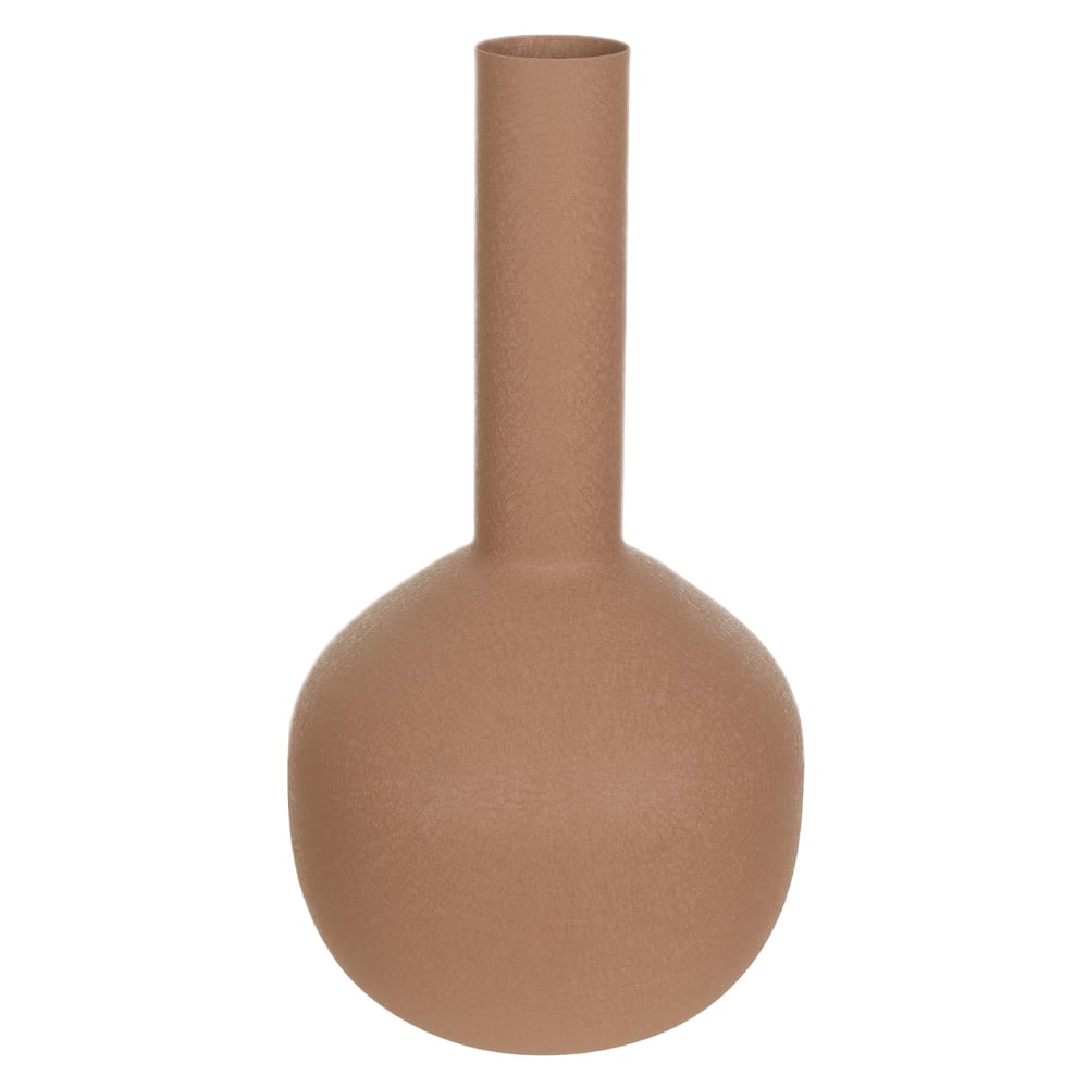 VASO DECORATIVO METAL TEXTURIZADO (MARROM) 26cm 14d