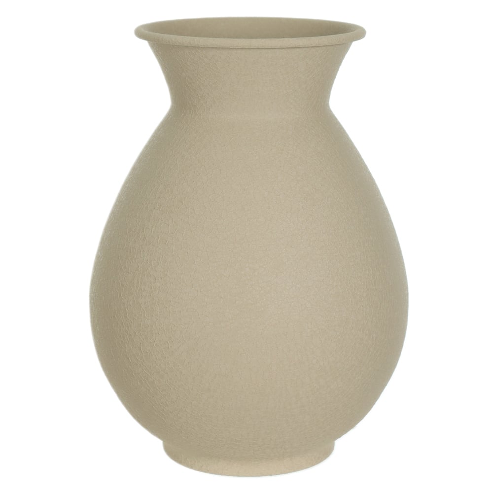 VASO DECORATIVO METAL TEXTURIZADO (BEGE) 20,5cm 15d