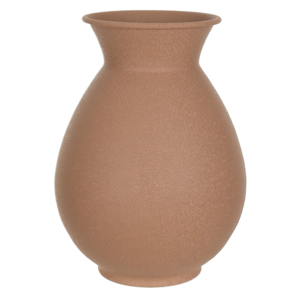 VASO DECORATIVO METAL TEXTURIZADO (MARROM) 20,5cm 15d